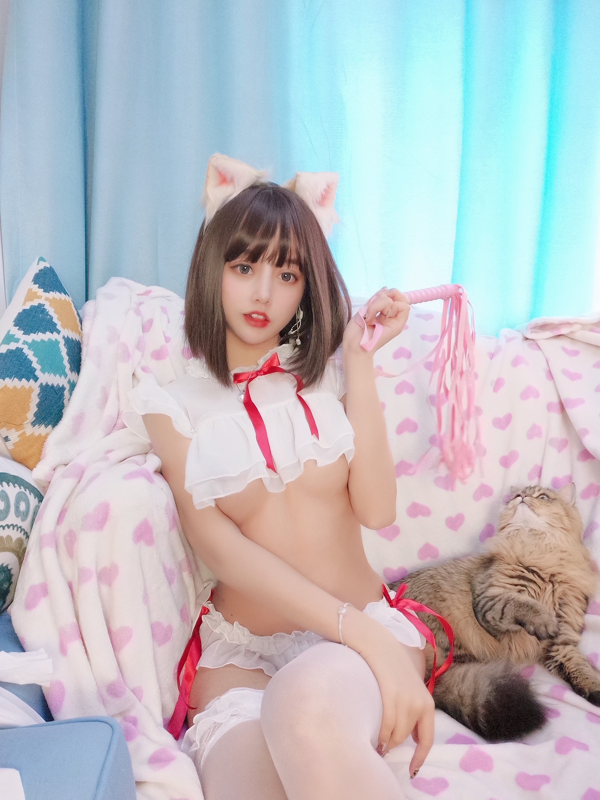 图片[1]-过期米线线喵 – NO.010 粉耳SM [14P]-XikXak